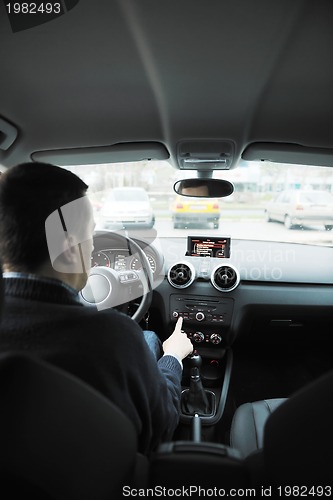 Image of man using car navigation