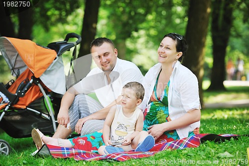 Image of Family at park relaxing and have fun