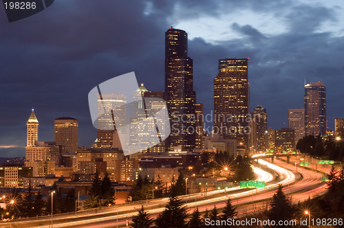 Image of Seattle at night