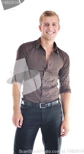 Image of one young businessman isolated