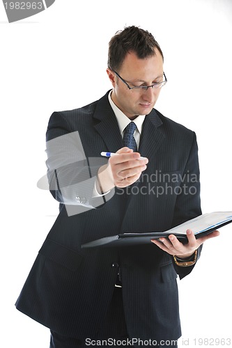 Image of one young businessman isolated