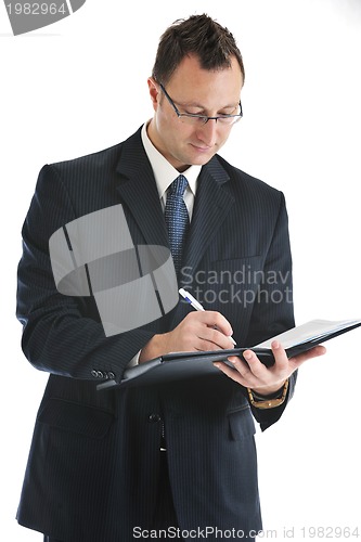 Image of one young businessman isolated