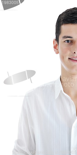 Image of one young businessman isolated