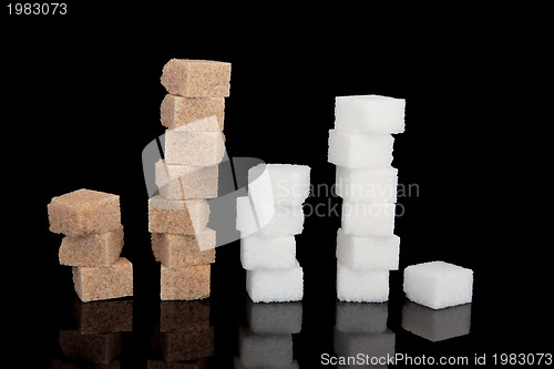 Image of Brown and White Sugar