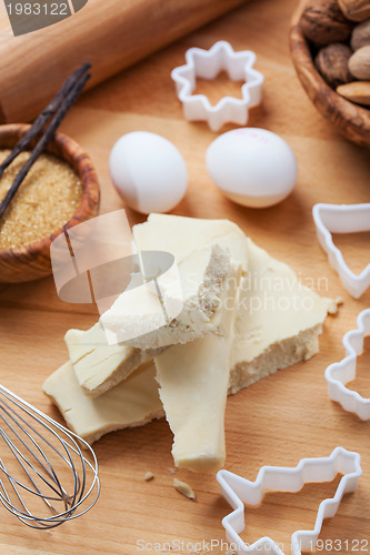 Image of Almond paste with baking ingredients