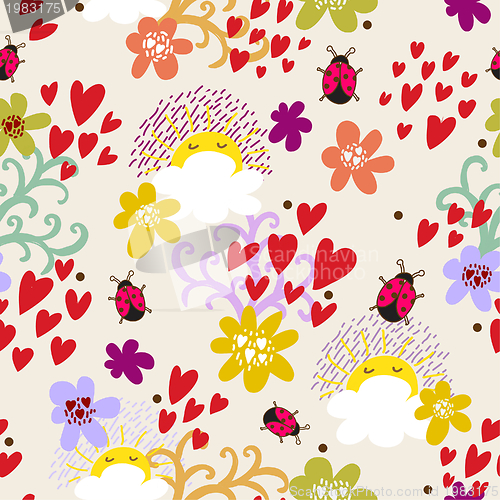 Image of Foral seamless pattern in vector