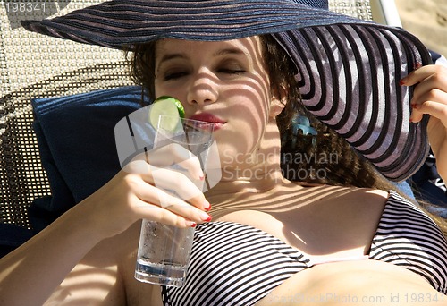 Image of Girl drinking water