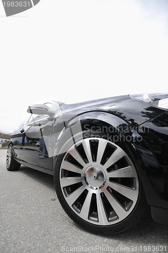 Image of Fast car moving with motion blur