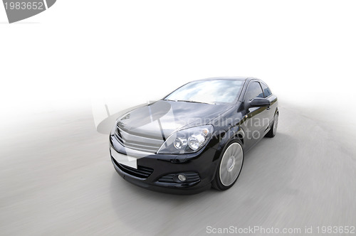 Image of Fast car moving with motion blur