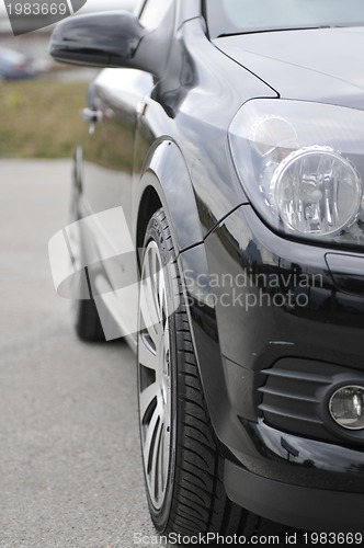 Image of Fast car moving with motion blur