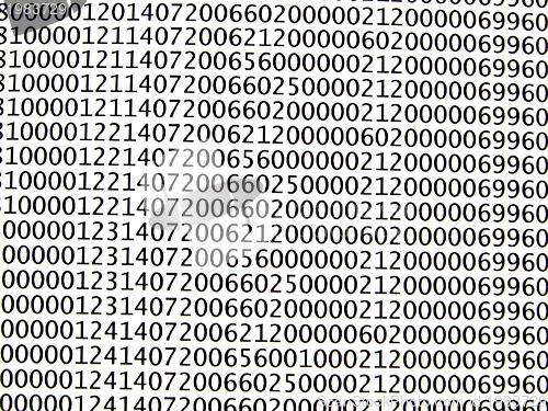 Image of database concept with printed and coded database records