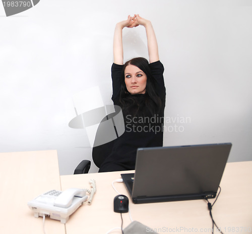 Image of young woman with laptop 