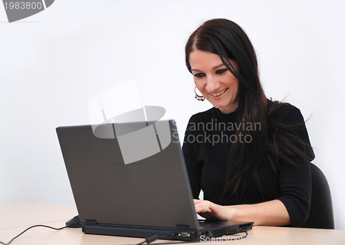 Image of young woman with laptop 