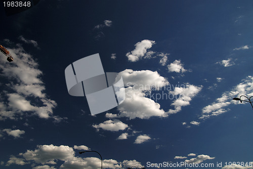 Image of blue sky with dramatic clouds