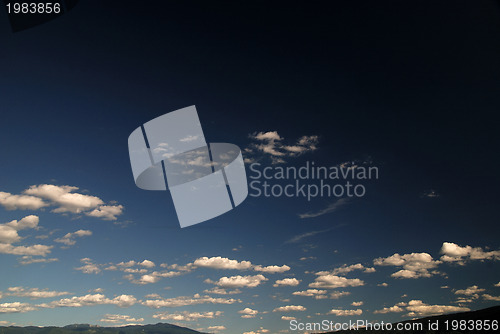 Image of blue sky with dramatic clouds