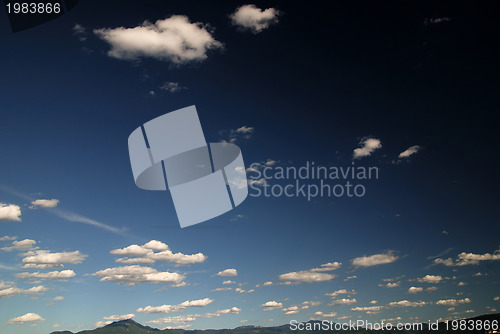 Image of blue sky with dramatic clouds