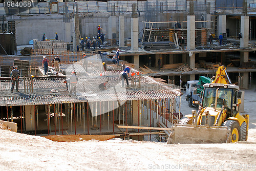 Image of construction site and bulldozzer