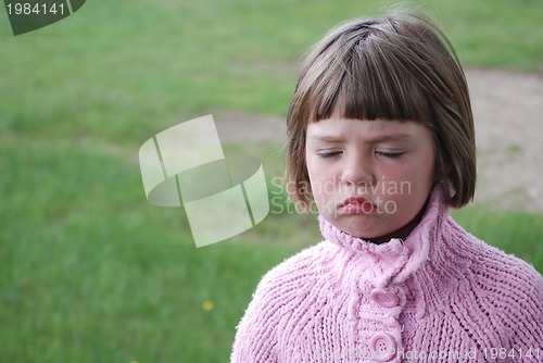 Image of unhappy girl