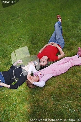 Image of happy girls relaxing 