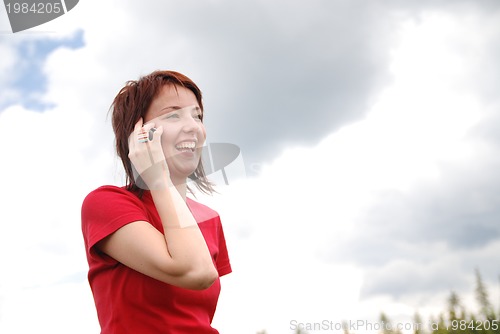 Image of girl with mobile phone