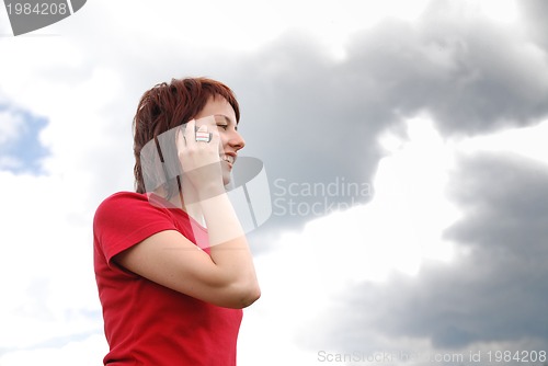 Image of girl with mobile phone