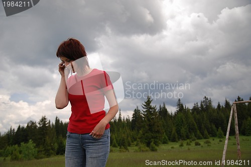 Image of girl with mobile phone