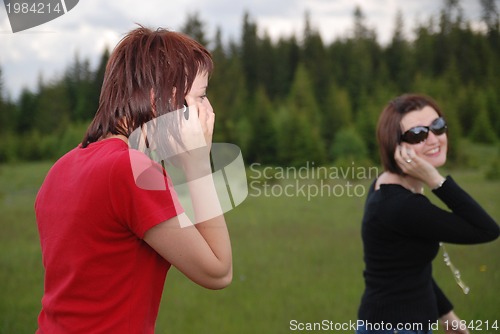 Image of girl with mobile phone