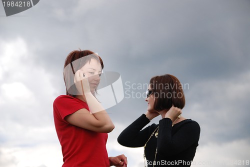 Image of girl with mobile phone