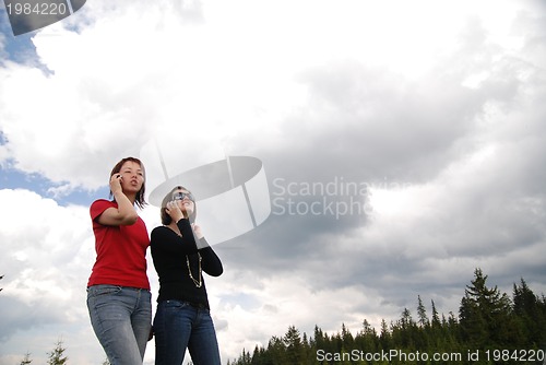 Image of girl with mobile phone