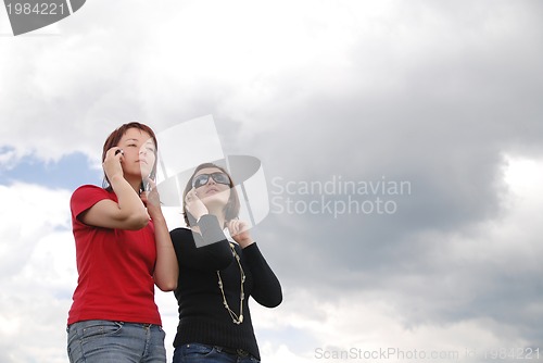 Image of girl with mobile phone