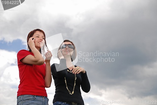 Image of girl with mobile phone