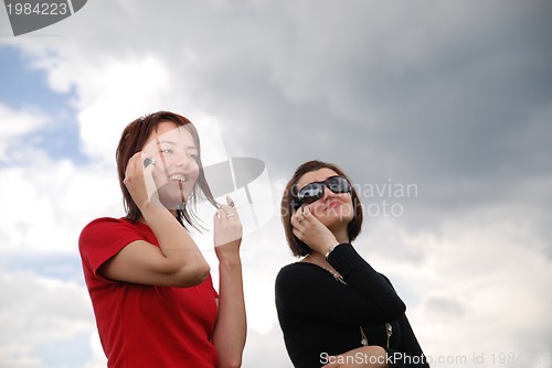 Image of girl with mobile phone