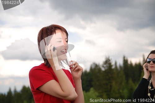 Image of girl with mobile phone