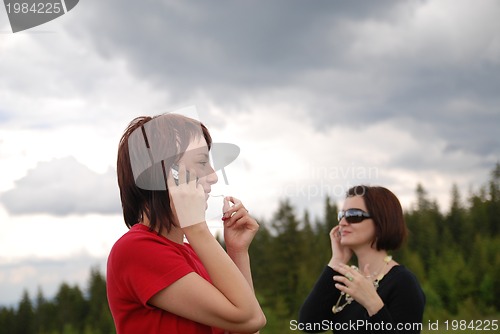 Image of girl with mobile phone