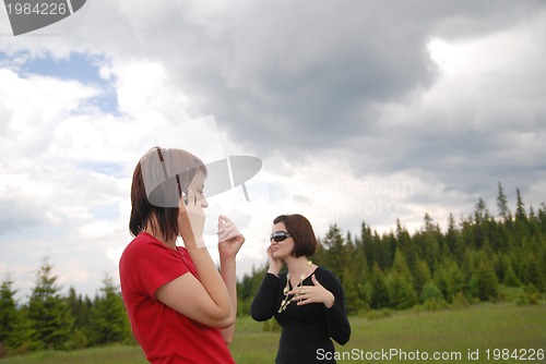 Image of girl with mobile phone