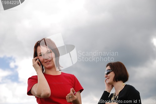 Image of girl with mobile phone