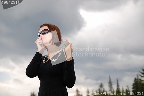 Image of girl with mobile phone