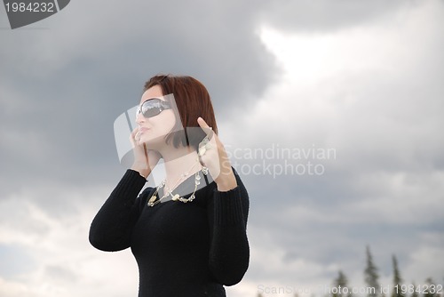 Image of girl with mobile phone