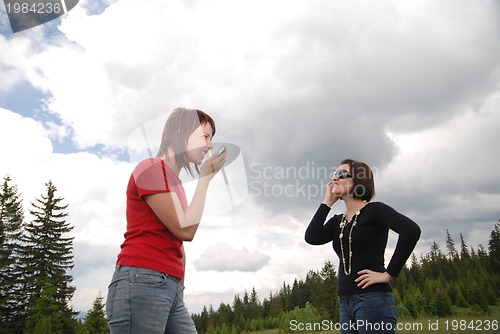 Image of girl with mobile phone