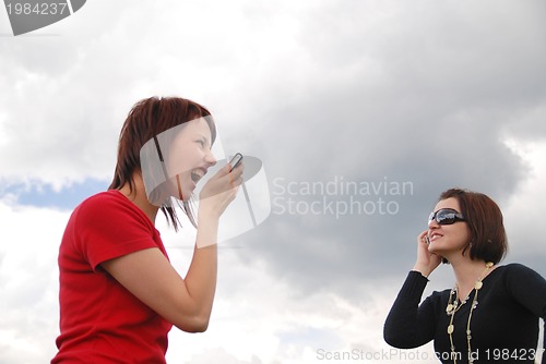 Image of girl with mobile phone