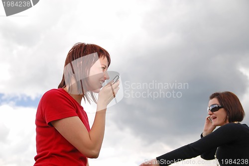 Image of girl with mobile phone