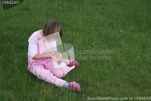 Image of little girl crying 