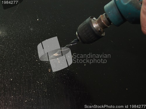 Image of drill machine closeup