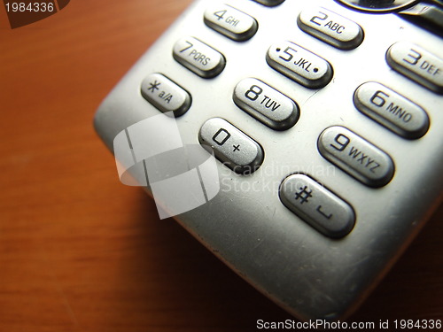 Image of cellphone keypad closeup