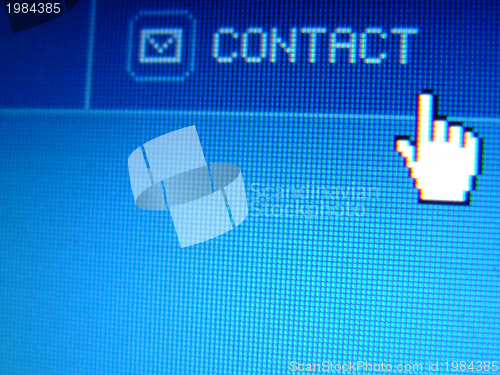 Image of contact button hand