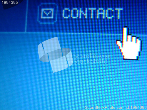 Image of contact button hand