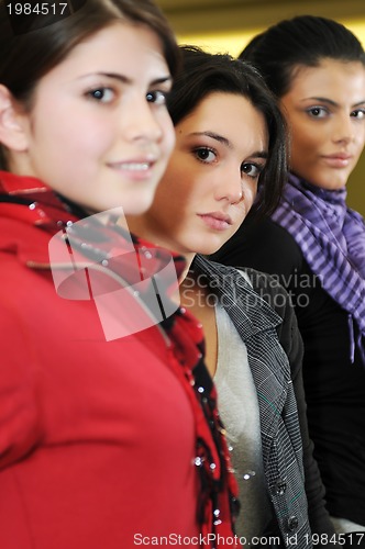 Image of young woman indoor