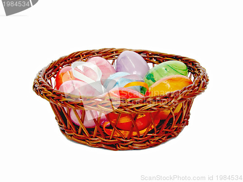 Image of easter eggs in basket