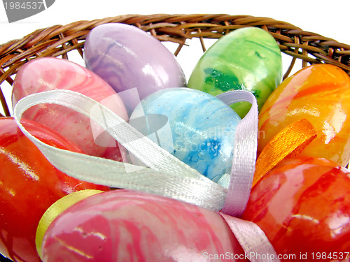 Image of easter eggs in basket