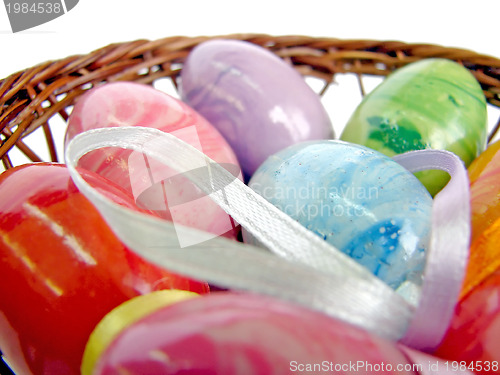 Image of easter eggs in basket